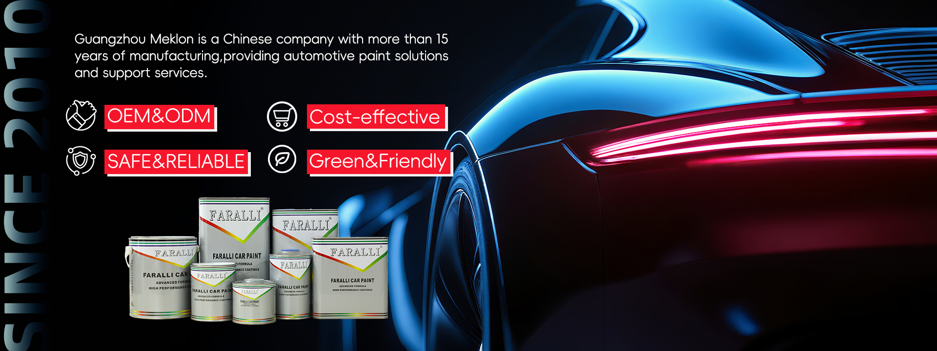 Qualité Tournez la peinture de voiture usine