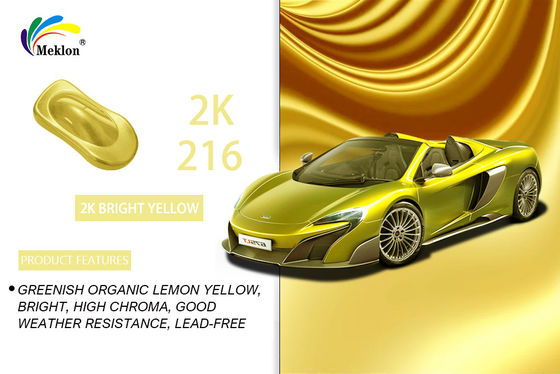 Peinture métallique jaune pour voiture en couche supérieure imperméable à l'humidité pratique anti-fading