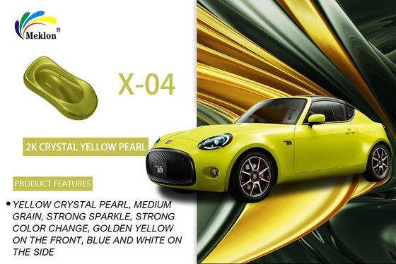 Peinture automatique 1K cristalline jaune perle: couleurs vives et résistance aux intempéries pour la carrosserie de voiture