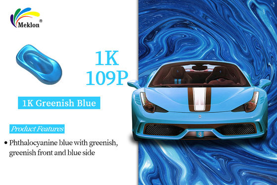 Couche de carrosserie de voiture brillante 1K bleu verdâtre Intermix automobile Peinture de finition