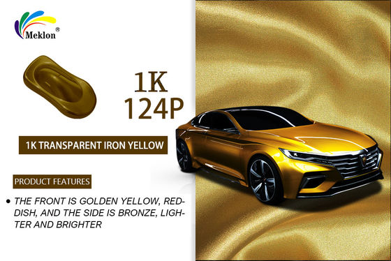 Couche automatique 1K Fer transparent Jaune Acrylique Finition Glitter Peinture automobile