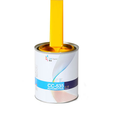 IS09001 Couche de base automobile Peinture jaune moyen Touch Up Rust Oleum Adhérence forte