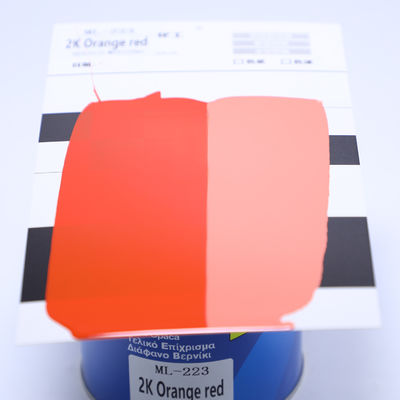 Bon nivellement 2K Orange Rouge Peinture métallique automobile Acrylique Spray de revêtement liquide