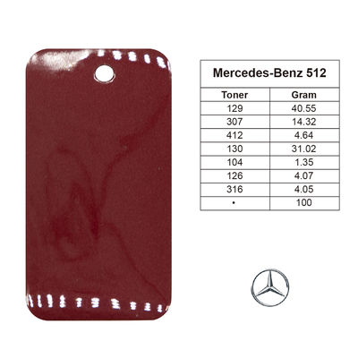 Peinture de finition acrylique rouge perle de qualité 1K pour Mercedes-Benz DB512 avec finition haute brillance