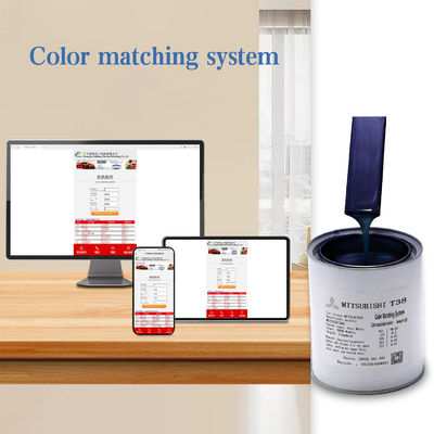 Finition rouge foncé et brillant avec peinture de voiture de perle de fuchsia