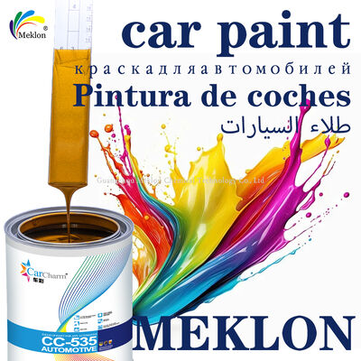 Peinture de retouche acrylique MK-M418 100% assortie, base coat dorée argentée (jaune) pour réparation automobile
