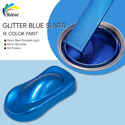 Peinture de réparation automobile acrylique 1K argent bleu brillant - Fourniture en vrac professionnelle