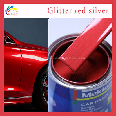 Peinture automobile professionnelle conçue pour une application et une excellente adhérence sur divers panneaux de carrosserie X09 Glitter Red Silver