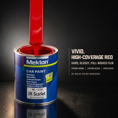 MK-218 2K Scarlet Red Automotive Paint Color Tinter Acrylic Resin High Coverage Car Refinishing Coating