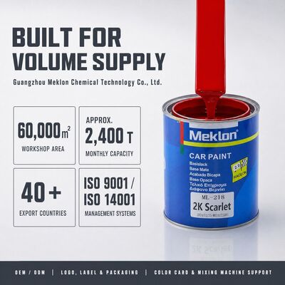 MK-218 2K Scarlet Red Automotive Paint Color Tinter Acrylic Resin High Coverage Car Refinishing Coating