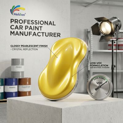 Peinture de réparation automobile à faible teneur en COV Perle Cristal Jaune Peinture de voiture résistante aux UV Fournisseur