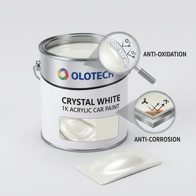Peinture de voiture blanc cristal 1K, couche de base, matériau acrylique anti-oxydation et anti-corrosion