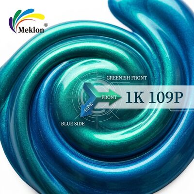 Couche de carrosserie de voiture brillante 1K bleu verdâtre Intermix automobile Peinture de finition