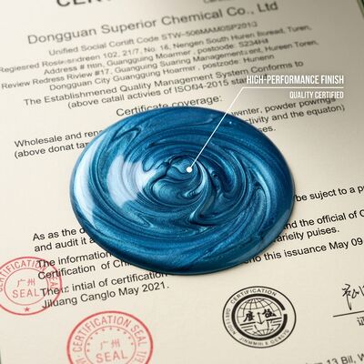 Couche de carrosserie de voiture brillante 1K bleu verdâtre Intermix automobile Peinture de finition