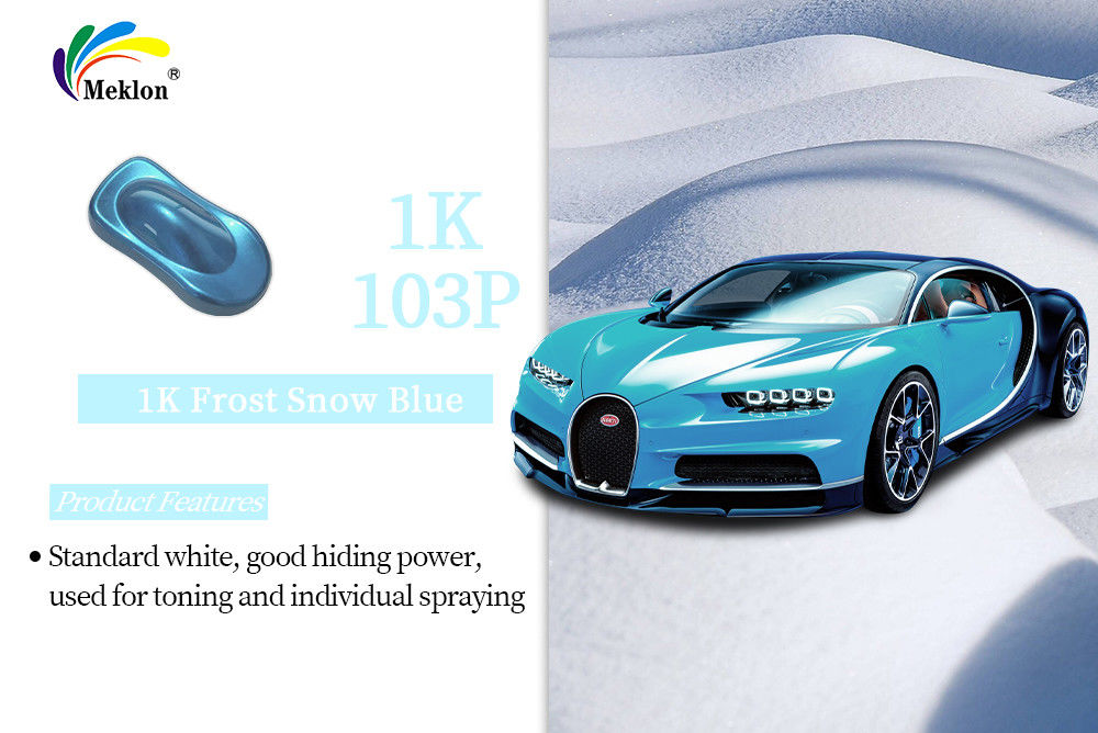 Bon brillant 1K Frost Neige Couleur bleue Tintures Couche de voiture Réparation Auto Refinish Peinture