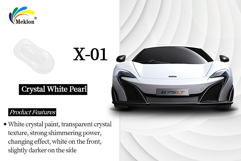Peinture automatique 1K Refinish Coating Crystal Pearl Color Primer Peinture de voiture blanche cristalline