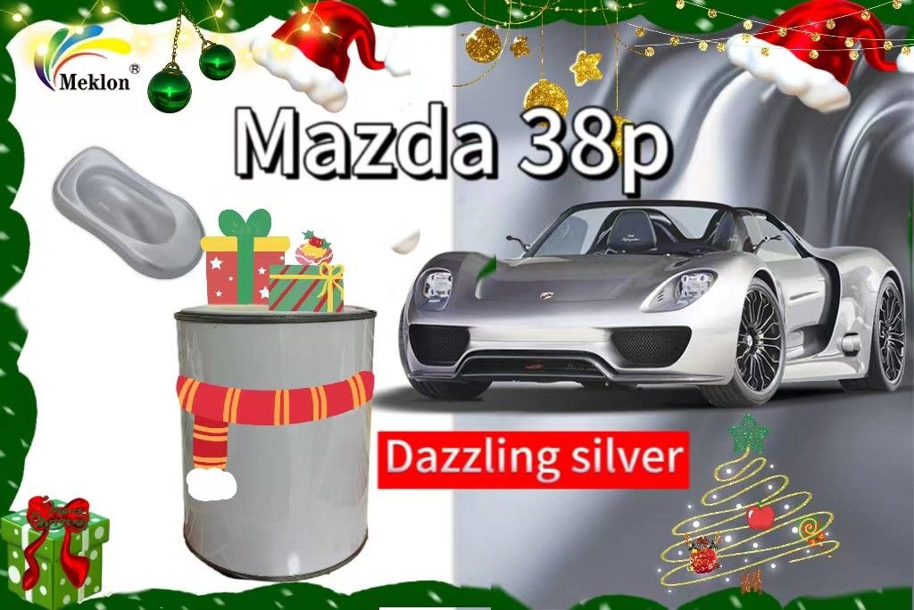 38P Peinture de voiture argentée brillante avec effet éblouissant pour revêtement automobile Mazda
