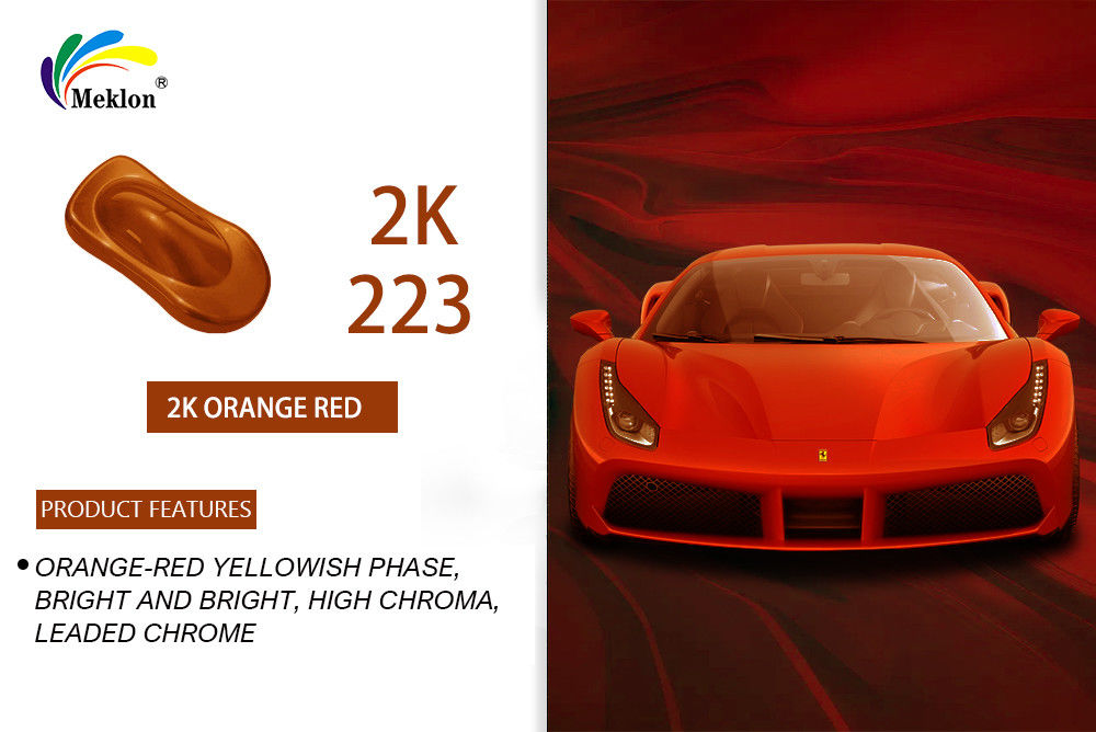 Peinture automobile orange rouge approuvée ISO/MSDS/SGS pour une excellente couverture et protection