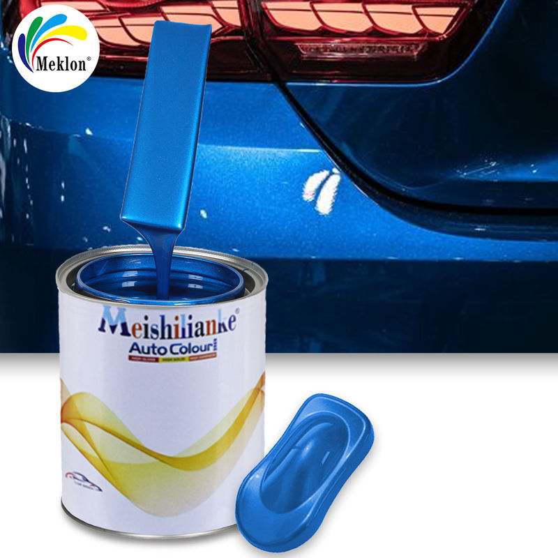 Peinture de base de voiture acrylique 1K Couleur bleue Peinture de voiture acrylique polymère Auto Refinish Auto PU Couleur Polyuréthane Peinture pulvérisatrice