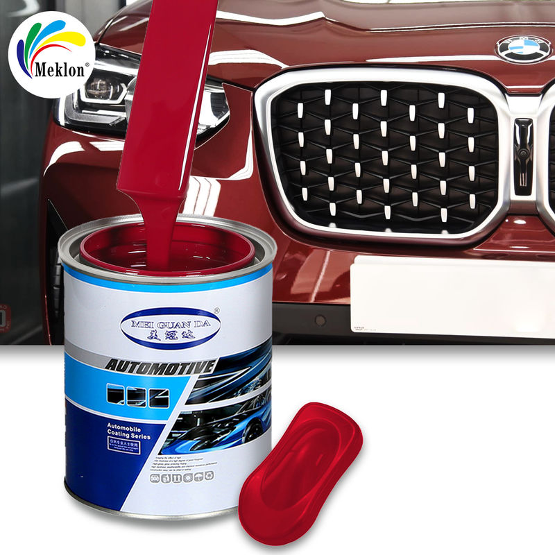 Facile de poncer 1k couleur rouge acrylique polymère voiture de finition peinture automobile