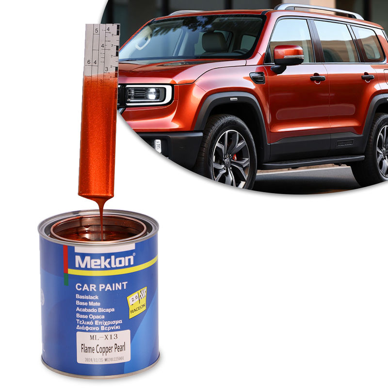 Automobil 1K Flamme cuivre perle Acrylique revêtement liquide Application facile Système de mélange de peinture automobile usine Prix de gros pour