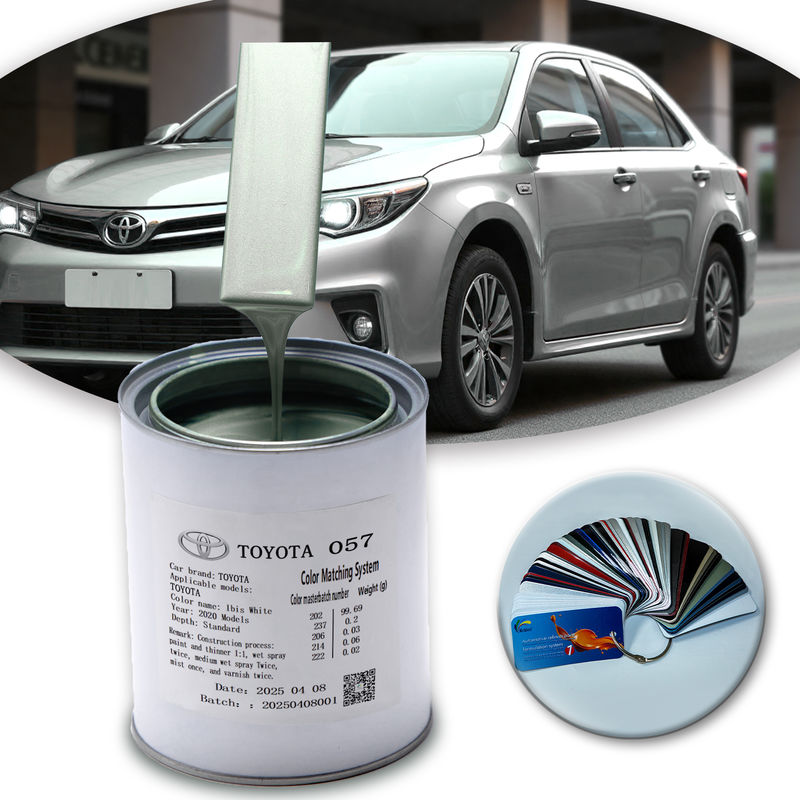 Toyota 057 1k Peinture automobile acrylique perle blanche Fabrique de fourniture directe avec formule hydrogénée écologique à séchage rapide