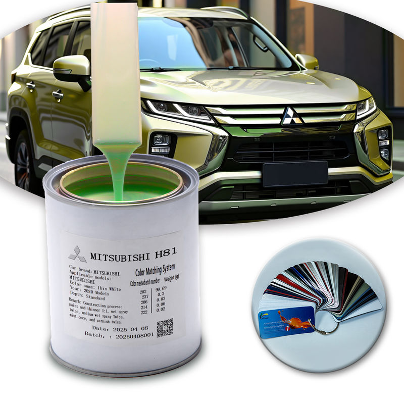 Technologie acrylique 1K Refinissez la peinture automobile pour les environnements à haute température et secs avec l'effet champagne-or