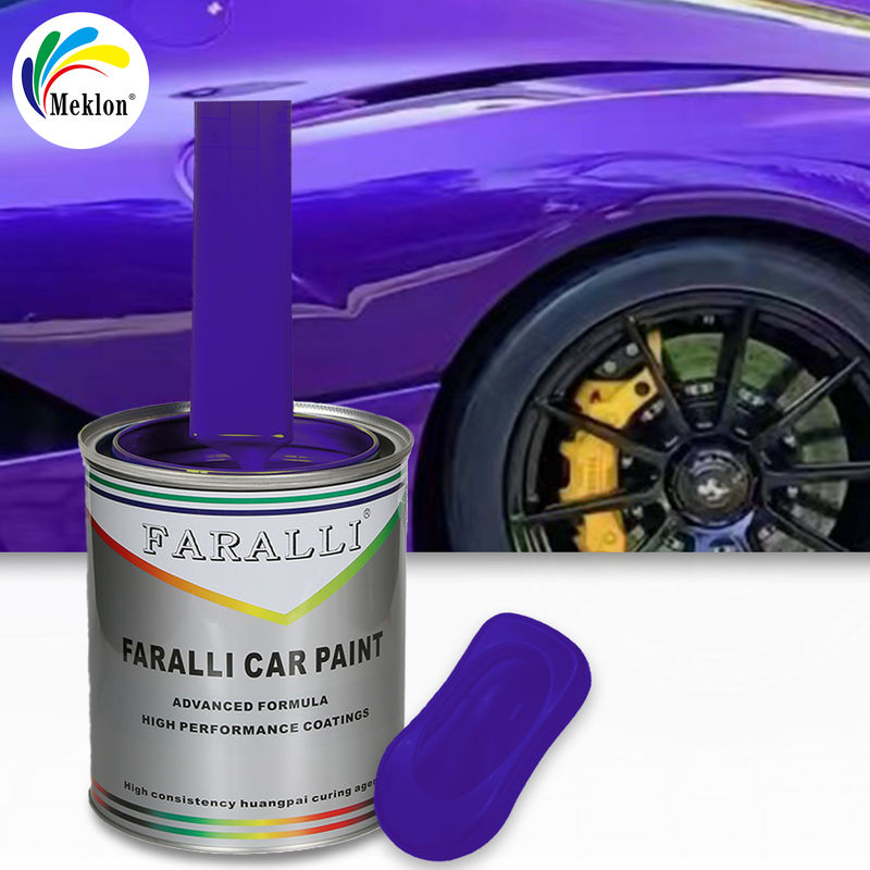 Peinture bleu violet métallique pour voiture avec des performances élevées et de faibles émissions de COV