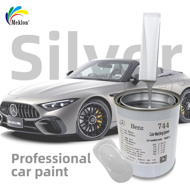 Peinture de réparation automobile métallique argentée à faibles COV, avec un excellent rapport coût-performance et respect de l'environnement