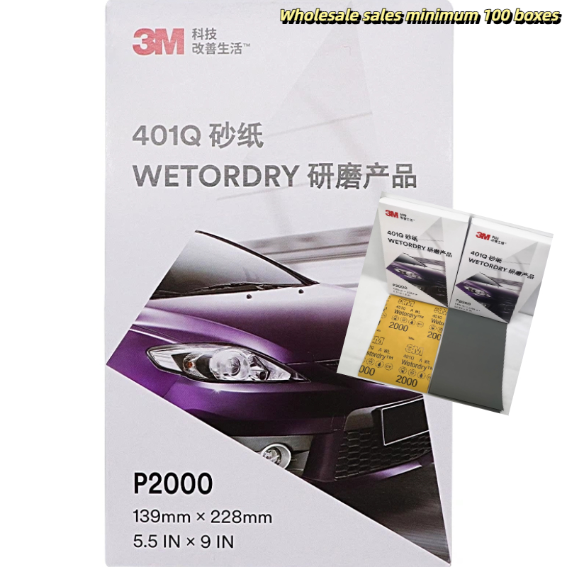 Polissage de peinture automobile et beauté, papier de verre 3M résistant à l'eau