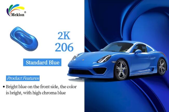 2K Stand Blue Refinish Peinture automobile Des couleurs solides à haute pression Peinture automobile