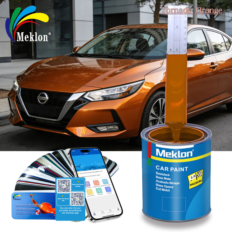 Tornado Orange Refinish Peinture de voiture pour Dongfeng Nissan Sylphy Vibrant et durable Finition