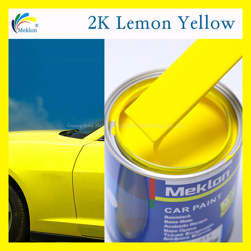 2K Peinture acrylique jaune citron automobile Auto Refinish Coating & Paintt Utilisation industrielle Réparation et rénovation de voitures