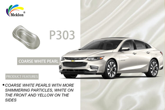 1K Anti-UV Refinish Peinture de voiture Grossière Blanche Perle Couleur Brillante Extérieur