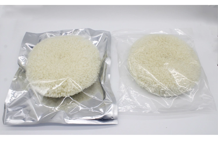 Pad de laine blanche jaune pour le polissage des voitures, fournitures de nettoyage de voiture polyvalentes 5
